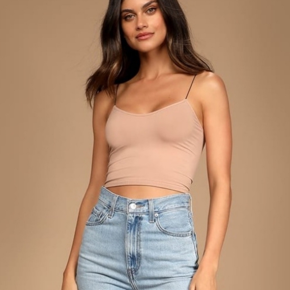 Free People skinny strap cropped seamless brami